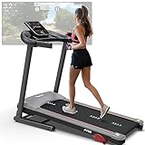 PASYOU Klappbares Laufband für Zuhause,2.0PS,1-12KM/H Laufbänder mit Steigung, Klappbares Laufband,15 Voreingestellte Programme mit LED-Display,Leises Training zu Hause und Im Büro,Belastung 120Kg