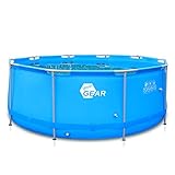 your GEAR Steel Frame Pool - div. Modelle/Größen - rund rechteckig oder quadratisch, 70-122 cm hoch Stahlrahmenpool Gartenpool Aufstellpool Schwimmbecken 300x200 300x300 400x200 Ø 366cm Ø 457