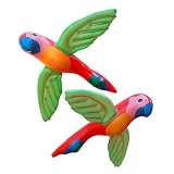 Papageien-Pool- – Elegante Papageien-Pool-Dekoration, nützliche Papageien-Pool-Dekoration | Aufblasbare Bananen-Strandbälle, Hai, Fliegender Papagei, für Hawaii-, Luau-, Dekoration, STR
