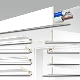 HEXIM Kabel- und Rohrabdeckung 2000x90x90mm, 1STK Rohrverkleidung weiß PU-Hartschaum, Kabelkanal Deckenleisten Heizungsrohr Verkleidung (AB297, 2 Meter)