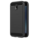 AICEK Samsung Galaxy J3 2017 Hülle, Schwarz Silikon Handyhülle für Samsung J3 2017 Schutzhülle Karbon Optik Soft Case (5 Zoll SM-J330F)