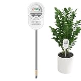 PH-Bodentester, Pflanzenfeuchtigkeitsmesser | 4-in-1-Einkopf-Bodenwassermonitor-Feuchtigkeitsmessgerät für Pflanzen,Drehbare multifunktionale Pflanzenlichttester-Bodenfeuchtigkeitssonde für Bauernhofg