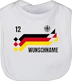 Baby Lätzchen - 2024 Fussball EM Fanartikel - Deutschland Trikot mit Name und Nummer Germany - Unisize - Weiß - deutschland. wm fußball deutschlandtrikot fußball. kinder p