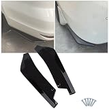 WJYFCL Auto Heckstoßstange Lip Diffusor Für Peugeot 107 108 206 207 207 CC 208 307 307 CC 308 308 CC 406 407, Car Heckstoßstange Canard Diffusor Spoiler Lippensplitter,A-Bright Black