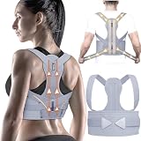 ZINUU Rücken Geradehalter, Haltungskorrektur Rücken Damen und Herren, Posture Corrector, Verstelbarer Schultergurt Haltungskorrektur, Rückenstütze für Rückenschmerzen Lindern (40.5'-44.5')