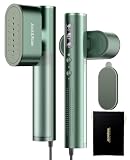 Reise Dampfglätter mit weltweiter Spannung 100-240V Tragbare Steamer für Kleidung, 2-in-1 Reisebügeleisen 1000W Steam iron, schnelles Aufheizen Steamer dampfglätter für Globale Reisen Grü
