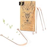Nature Nerds - Zungenreiniger aus Kupfer (3 Stück) - Jihwa Prakshalana – Ein ayurvedisches Ritual mit dem Zungenschaber - plastikfreie Mundhyg