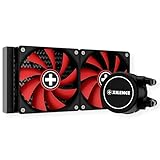 Xilence LQ240 AMD und Intel 240mm AiO Wasserkühlung, AM5/AM4, LGA 1700/2066/2011/1151/1150/1155/1156/1200, 300W TDP, leise 2x 120mm PWM Lüfter, für hohe Kühlanforderungen im Gaming/Streaming, schw