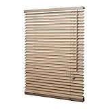 Ventanara® Holzjalousie 35mm Eiche weiß lasiert Holz Jalousie Jalousette Echtholz 90 x 130