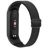 Wanme Armband für Xiaomi Mi Band 6/Mi Band 5/Mi Band 4/Mi Band 3 Armband, Weiches Elastisch Nylon Ersatzarmband für Amazfit Band 5/Xiaomi Mi Band 7/6/5/4/3 für Damen H