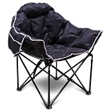 ENVA Gepolsterter Campingstuhl Moon Chair faltbar & bequem bis zu 150kg Klappstuhl witterungsbeständig für Camping, Angeln, Picknick & andere Outdoor Aktivitäten inkl. praktischer Trag
