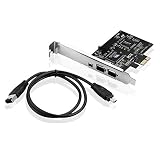 S SIENOC Desktop PCI-E Expresskarte Express Card FireWire PCI Express Schnittstellenkarte 1394a IEEE1394 Controller Erweiterungskarte mit 4 zu 6-Pin Kab