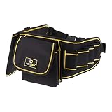 Housoutil 1stk Werkzeugtasche Tool-taillen-organizer Angehen Taschen Für Elektrowerkzeuge Bausatz Gürtel Elektrowerkzeughalter Taillentasche Für Wartungswerkzeuge Abzieher Oxford-stoff Black