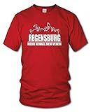 shirtloge - Regensburg - Fanblock - Meine Heimat, Mein Verein - Fussball Fan T-Shirt - Rot - Größe XXL
