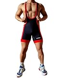 Gymskop Herren Wrestling Singuletts Athletic Supporters Slim Fit Sport Bodysuit Einteilige ärmellose Active Wrestling Trikot Gewichtheben Jumpsuits Schwarz L