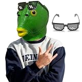 Betrynidil Fisch Maske, Realistische Fischmaske, Tier Latex Masken, Lustig Mask für Halloween Karneval Maskerade Gag Zubehör Cosplay - Universelle Einheitsgrö