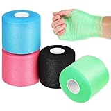 MOLUCKFU 4 Rollen Atmungsaktives Sport Tape Pre Wrap Handgelenkbandage Schwamm Weich Für Knöchel Hände Knie Stoßdämpfend Hautfreundlich Robustes Fitnesszubehö