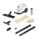 Kärcher Dampfreiniger SC 3 EasyFix, Dampfdruck: max. 3,5 bar, Aufheizzeit: 30 s, Leistung: 1.900 W, Flächenleistung: 75 m², Tank: 1 l, mit Entkalkungskartusche, Bodenreinigungsset und Düsen, W