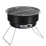 Holzkohlegrills, rund, Edelstahl, Holzkohlegrills, Fleisch, Grill, Mini-Klappgrill, Herd für Outdoor, Picknick, Zuhause, Grillzubehö