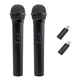 Mcbazel 2 Stück Kabelloses Gaming-Mikrofon mit Niedriger Latenzzeit für PS5/ PS4/Pro/ PS3/ PS2/ Xbox Series X/S/Xbox One X/S/Xbox One/ 360/Nintendo Switch/Switch OLED/Switch 2/Wii/WiiU/PC