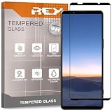 REY 3D Bildschirmschutz aus gehärtetem Glas für Sony Xperia 1 VI, Schwarz, Displayschutzfolie 9H+ Härte, Anti-Kratzen-Öl-Bläschen, Voller Schutz, 3D, 4D, 5D
