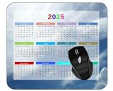 YENDOSTEEN Mauspad mit Kalender 2025,Himmel Wolke Mauspads für Computer,Laptop,PC,Büro & Z