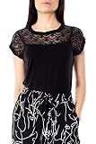 ONLY NOS Damen T-Shirt onlNICOLE S/S MIX TOP NOOS, Schwarz (Black), 42 (Herstellergröße: XL)