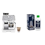 De'Longhi La Specialista Arte EC9155.W, Espresso Siebträgermaschine, Espressomaschine mit Professioneller Milchaufschäumdüse, 8 Mahlstufen, inkl. Barista-Kit, 1550 W, Weiß mit DLSC 500 Entkalk