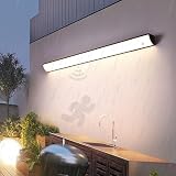 Außen Wandleuchte mit Bewegungsmelder Innenbereich Lang Wandlampe Modern Rechteckig IP65 Wasserdichte Wandleuchten Garten Wandbeleuchtung Balkon Veranda 2700K/4500K/6500K (Warmes Licht,100cm)