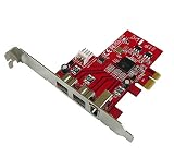 KALEA-INFORMATIQUE PCIe Firewire 400 Ieee1394a und 800 Ieee3194b Controller-Karte mit TI XIO2213 Chipsatz, 2 + 1 Ports, Professional L