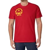 Nationalemblem Vietnams T-Shirts für Herren Staatliche Unterstützung Fitness Sport Tshirts Herren Funktionsshirt Laufshirt Herren Kurzarm Sommer Fitnessshirt Trainingsshirt Männer Atmungsaktive S