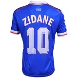 Heim Trikot Frankreich Zidane #10 Nostalgische Trikots Football Fußball Trikot Erwachsenengrößen(S,Zidane)