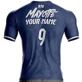 Mayotte Trikot Fußball 976 Flagge Mahor, + Personalisierung, S