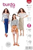 burda easy Schnittmuster Damen #5730 Shirts mit weitem Ausschnitt, Herzchenmuster und Volants Gr. 34-44