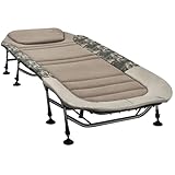 MK-Angelsport Anglerliege XL bis 150kg Fort Knox Karpfenliege X-Pro Camo Angelliege Bedchair Gartenliege Liege 8-Bein Gästebett Camping Olivgrü