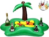 Aufblasbare palme getränkekühler ,Aufblasbar Palme Pool Getränkehalter - Tragbar Und Leicht Schwimmende Getränkehalter Für Pool, Aufblasbare Bar Klein Für Getränk/Salat/Obst/Eiswürfel Partyzubehö