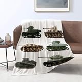 Flanell-Decken, Kriegs-Heimdekoration, Panzer aus dem Zweiten Weltkrieg, Tarnmuster, Militär, Artilleriewaffe, Überwürfe für Sofa, flauschige Decke, Bettüberwurf für Schlafzimmer, Couch, S
