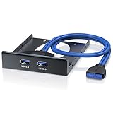 CSL - USB 3.2 Gen1 Front Panel für 3,5 Zoll -Laufwerke - bis zu 5Gb s - PC und MAC - schwarz - USB 1.1 und USB 2.0 abwärtskompatib