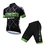 JPOJPO Ropa Ciclismo Herren-Fahrradtrikot-Set, Fahrradbekleidung Pro Team, kurzärmelig, MTB, Fahrradbekleidung, Team, M