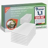 Exeta 7x Gewächshausplatten 10mm I Polycarbonat Hohlkammerplatten für Gewächshäuser I PC Doppelstegplatten UV-beständig & bruchsicher I für Garten, Frühbeet uvm I 70cm x 150cm I Transp