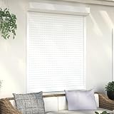 Rollladen Aluminium, Xichuzi Aussenrolladen, Schrank Rollo, Außenrollo, Sonnenschutzrollo Außen, 120 x 150 cm Weiß