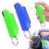 2 Stück Pfefferspray Selbstverteidigung, Mini Pfefferspray Schlüsselanhänger Selbstverteidigung Abwehrspray, Pepper Spray Tragbar Zur Tierabwehr Schlüsselanhänger fur Männer und Frauen -GT06-A2