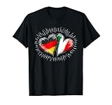 Deutschland Italien Freundschaft Herz Deutsch Italienisch T-S