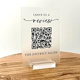 Pahdecor QR-Code-Schild, Business-QR-Code-Überprüfungsschild, scannbares Bewertungsschild, Cash App-Schild, QR-Code-Stand-Review, Facebook-Review, Scannbares QR-Code-Schild, Scan-to-Bezahl-S