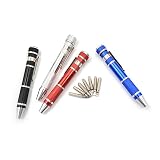 Uonlytech 8 1 Stift-Schraubendreher Bausatz elektronisch Werkzeugkasten Ratsche Brillenschraubendreher multi werkzeug pinsetette Schraubenzieherstift multifunktionales Stiftwerkzeug