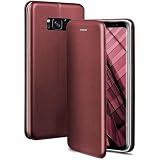 ONEFLOW Business Case für Samsung Galaxy S8 Handyhülle klappbar mit Standfunktion, Klapphülle Flipcase Cover Dünn, PU Leder Hülle mit Kartenfach, 360 Grad Schutzhülle, W