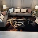 UERWOWELL Animal Gorilla Rutschfester Teppich Monkey Print Teppich Extra große Essteppiche für unter dem Tisch waschbarer Teppich für Schlafzimmer Wohnzimmer Nachttisch 120x150