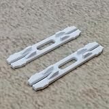 L-3D 2x Ersatz Verbinder Weiss kompatibel mit IKEA Vidga Verbindungsstück für Laufleiste Gardinenschiene G