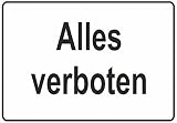 Verbotsschild Schild Verbot Alles Verboten Forbidden Achtung Aufp