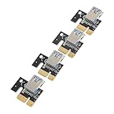 jojofuny 4 Stück Riser-Karte Pci-e 1x Auf 16x Adapter Mining-adapterkarten Pcie 1x Auf 16x Adapter Pcie 1x Zu 16x Konverter Computeradapter Pci-e 1x Zu 16x Konverter Leiterplatte Black